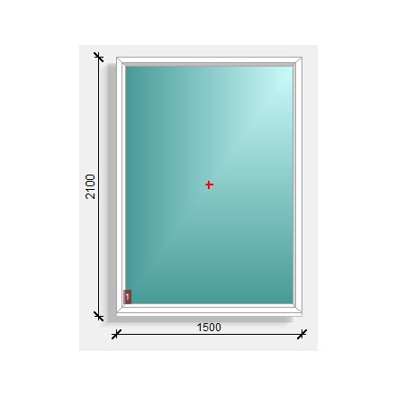 150x210  fix ablak Rehau Synego 80