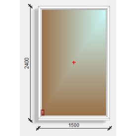 150x240  fix ablak Rehau Synego 80